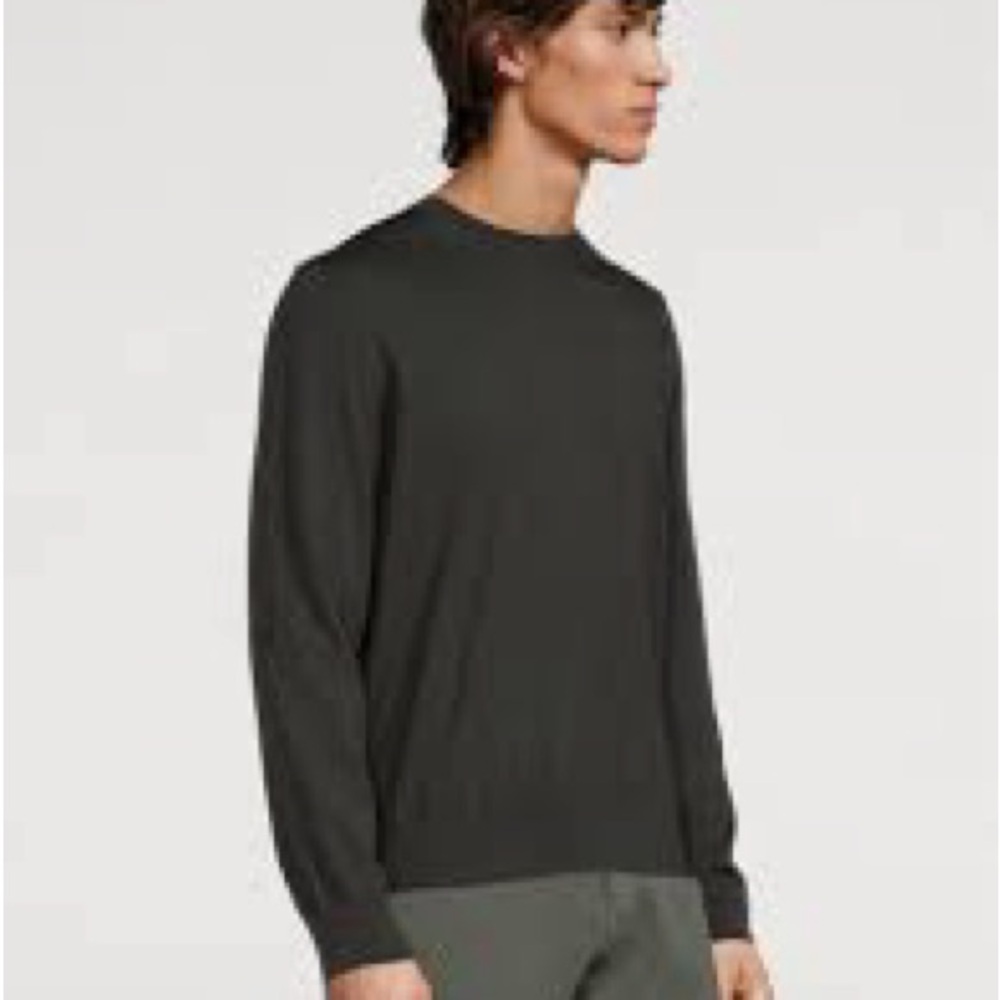 Meraki Men's Dark Gray Crewneck Sweater